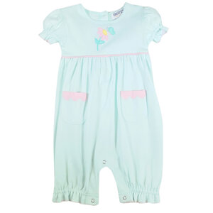 Ishtex Textile Products, Inc *PRE-ORDER*Butterfly Girl's Romper Light Blue