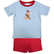 Ishtex Textile Products, Inc *PRE-ORDER*Baseball Boy's Short Set Blue Stripe