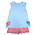 Ishtex Textile Products, Inc *PRE-ORDER*Bow Girl's Shorts Set Red Stripe/Light Blue