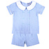 Ishtex Textile Products, Inc *PRE-ORDER*Blue Stripe Poplin Boy's Shorts Set