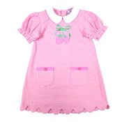 Ishtex Textile Products, Inc *PRE-ORDER*Strawberry Girl's Dress Pink Stripe