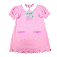 Ishtex Textile Products, Inc *PRE-ORDER*Strawberry Girl's Dress Pink Stripe