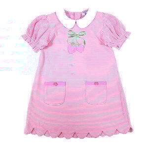 Ishtex Textile Products, Inc *PRE-ORDER*Strawberry Girl's Dress Pink Stripe