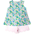 Ishtex Textile Products, Inc *PRE-ORDER*Butterfly Girl's Shorts Set Pink and Blue