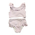 Lulu Bebe 2 Piece Lavender Striped Ruffled Girl Swim Suit