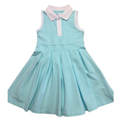 Lulu Bebe Aqua Sleeveless Polo Tennis Dress