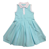Lulu Bebe Aqua Sleeveless Polo Tennis Dress