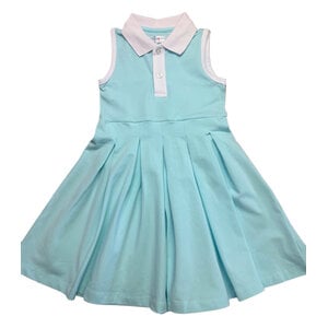 Lulu Bebe Aqua Sleeveless Polo Tennis Dress