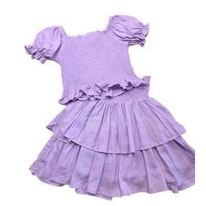 Lulu Bebe Lavendar Smocked Bodice Skirt Set