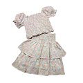 Lulu Bebe Spring Floral 2 PC Smocked Skirt Set