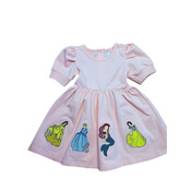 Lulu Bebe Light Pink SS Embroidered Princess Dress