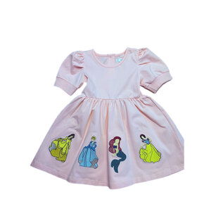 Lulu Bebe Light Pink SS Embroidered Princess Dress