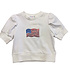 Lulu Bebe Flag White Puff Sleeve Shirt