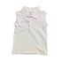 Lulu Bebe White Sleeveless Button Down Polo Top