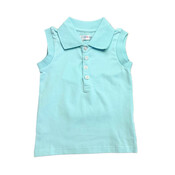 Lulu Bebe Aqua Girl Sleeveless Button Down Polo