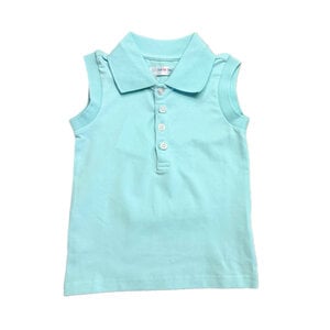 Lulu Bebe Aqua Girl Sleeveless Button Down Polo