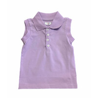 Lulu Bebe Lavender Girl Sleeveless Button Down Polo