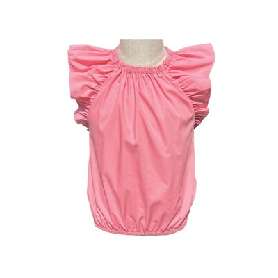 Pleat Collection Allie Top Coral