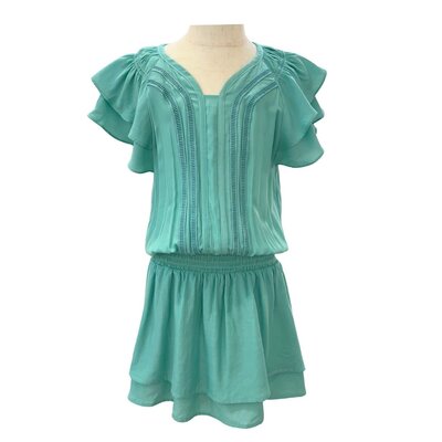 Pleat Collection Lola Dress Green