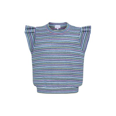 Pleat Collection Olivia Top Multi Stripe