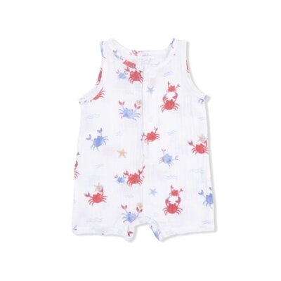 Angel Dear Crayon Crabs - Sleeveless Shortie Romper