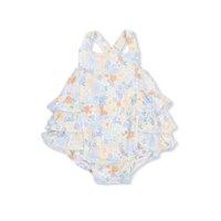 Angel Dear Georgia Floral - Ruffle Sunsuit