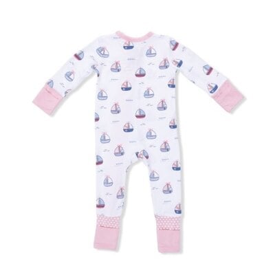 Angel Dear Bubbly Sailboats Pink - Convertible Romper