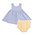 Angel Dear Micro Gingham Blue Blizzard - Infant Dress with Bow and Bloomer