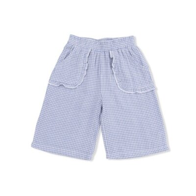 Angel Dear Micro Gingham Blue Blizzard - Peplum Tank with Wide Leg Pant