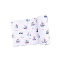 Angel Dear Bubbly Sailboats Pink - Swaddle Blanket