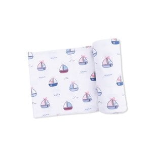 Angel Dear Bubbly Sailboats Pink - Swaddle Blanket
