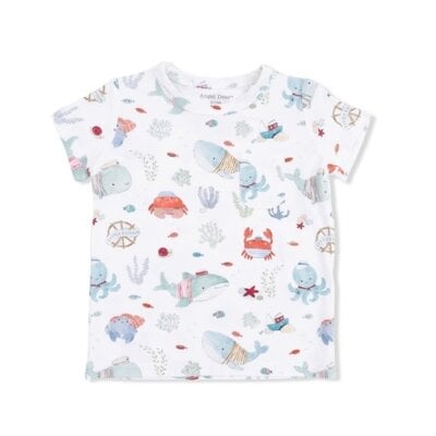 Angel Dear Sailor Sea Creatures - Crew Neck Tee with Casual Short