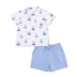 Angel Dear Bubbly Sailboats Blue - Polo with Casual Short