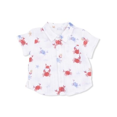 Angel Dear Crayon Crabs - Polo Button Up with Everyday Short