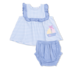 Angel Dear Bubbly Sailboat Stripe - Ruffle Top and Bloomer