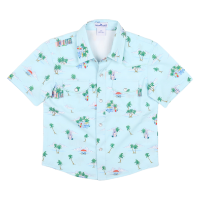 BlueQuail Clothing Co. Coastal Getaway Pearl Snap SS Shirt