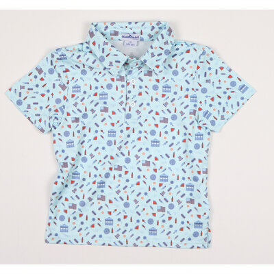 BlueQuail Clothing Co. Stars & Stripes Polo SS Shirt