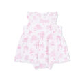 Angel Dear Puppy Toile Pink - Ruffle Bodysuit Dress