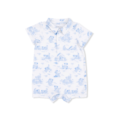 Angel Dear Puppy Toile Blue - Polo Shortie