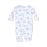 Angel Dear Puppy Toile Blue - Convertible Gown