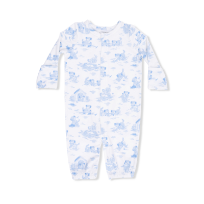 Angel Dear Puppy Toile Blue - Convertible Gown