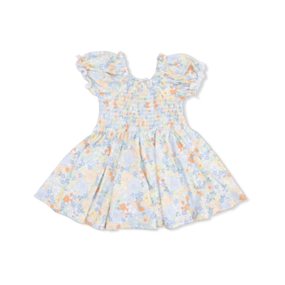 Angel Dear Georgia Floral - Smocked Twirly Dress and Bloomer