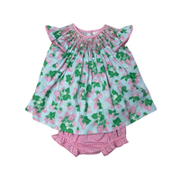 Whimsy Bay Strawberry Patch Smocked Bloomer Set