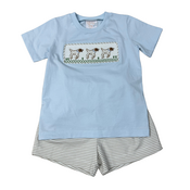 Whimsy Bay Pointer Smocked Short Set