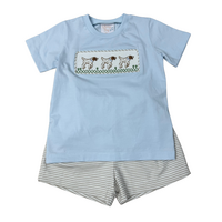 Whimsy Bay Pointer Smocked Short Set
