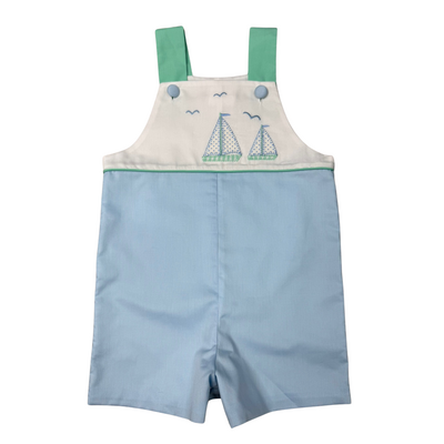 Whimsy Bay St John Sailboats Applique Jon Jon