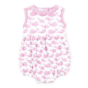 Magnolia Baby Azure Whales Print Bubble Pink