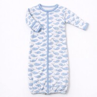 Magnolia Baby Azure Whales Print Converter Light Blue