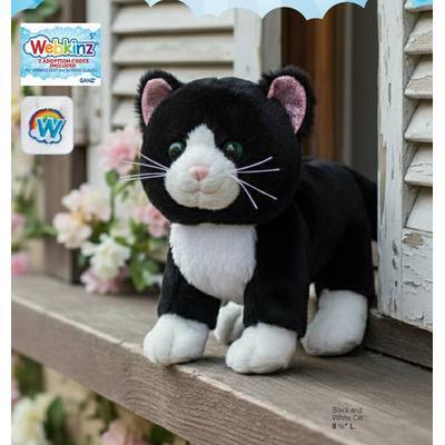 Webkinz Webkinz 8.5" Black and White Cat