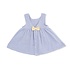 Angel Dear Micro Gingham Blue Blizzard - Infant Dress with Bow and Bloomer
